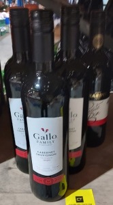 9 X BRAND NEW MIXED RED WINE LOT CONTAINING , GALLO FAMILY CABERNET SAUVIGNON , HARDYS PRIVATE BIN SHIRAZ , I HEART WINES MERLOT ETC. ALL 75CL