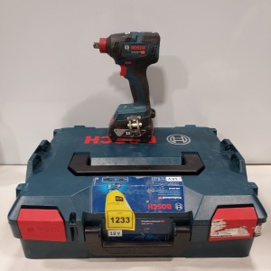 1 X BOSCH BRUSHLESS IMPACT DRIVER ( GDX 18V-200 ) - WITH 18 V 4.0AH LI-ION BATTERY - CARRY CASE ( NOT MATCHING ) - NO CHARGER