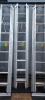 1 X LYTE 5B TRIPLE EXTENSION ALUMINIUM SILVER LADDERS - 2.5 - 5.96 METERS - ROLE RUNG SUPPORT AND LASHING ROPE - ALSO TO INCLUDE ANTISLIP LADDER STOPS
