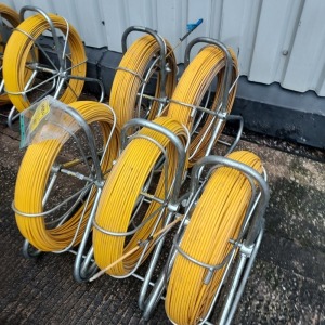 5 X 6 MM FIBREGLASS YELLOW DUCT ROD ON REELS ROD LENGTH : APPROX 100 M ROD SIZE : 6 MM (LCR6/100)