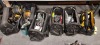 5 X VARIOUS TOOLBAGS WITH VARIOUS HAND TOOLS TO INCLUDE MARTINDALE SOCKET TESTER / FRENCH GRIPS / SCREWDRIVERS / PLIERS/ MEASURING TAPES / DRAPER 28 MM PIPE CUTTER / FILES / DEWALT BELT BAG / OPTICAL POWER METER/ ERBAUER DRILL BITS / ETC - IN 5 BAGS