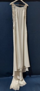 1 X BRAND NEW DONNA SALADO WEDDING DRESS IN IVY/NUDE , STYLE - EMILY , SIZE - UK14 , RRP - £675