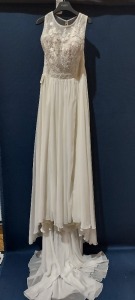 1 X BRAND NEW ROMANTICA WEDDING DRESS IN IVORY , STYLE - PALMER , SIZE - UK14 - RRP - £600