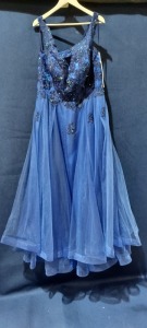 1 X BRAND NEW PROM ROMANTICA DRESS IN NAVY BLUE , STYLE - PR014 , SIZE - 24 , RRP - £315