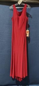 1 X BRAND NEW MORI LEE DRESS , SIZE - UK15/16 , STYLE NUMBER - 99053 , COLOR - BORDEAUX , RRP - £385