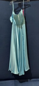 1 X BRAND NEW MORI LEE WEDDING DRESS IN LIGHT BLUE , STYLE NUMBER - 49048 , SIZE - UK10 , RRP - £391