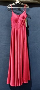 1 X BRAND NEW PROM ROMANTICA DRESS , STYLE NUMBER - FR029 , SIZE - UK8 , COLOR - DARK CHERRY , RRP - £305