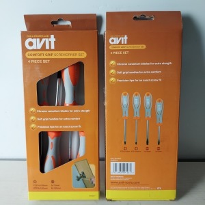 24 X BRAND NEW AVIT COMFORT GRIP 4PCS SCREWDRIVER SET ( AV05011) - PICK LOOSE