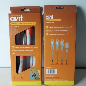 24 X BRAND NEW AVIT COMFORT GRIP 4PCS SCREWDRIVER SET ( AV05011) - PICK LOOSE