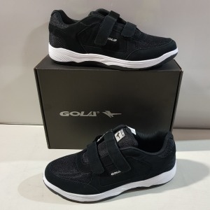 18 X BRAND NEW GOLA BELMONT SUEDE TWIN BAR AND VELCRO TRAINERS IN SIZE 12