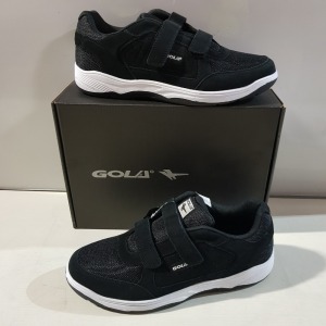 18 X BRAND NEW GOLA BELMONT SUEDE TWIN BAR AND VELCRO TRAINERS IN SIZE 12