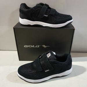 18 X BRAND NEW GOLA BELMONT SUEDE TWIN BAR AND VELCRO TRAINERS IN SIZE 12