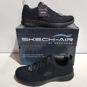 14 X BRAND NEW SKETCHERS SKETCH-AIR DYNAMIGHT RUSTKIN MEMORY FOAM TRAINERS IN BLACK SIZE 11