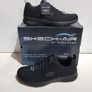 13 X BRAND NEW SKETCHERS SKETCH-AIR DYNAMIGHT RUSTKIN MEMORY FOAM TRAINERS IN BLACK SIZE 11