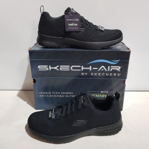 13 X BRAND NEW SKETCHERS SKETCH-AIR DYNAMIGHT RUSTKIN MEMORY FOAM TRAINERS IN BLACK SIZE 11