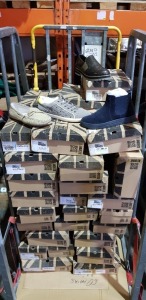 50 X BRAND NEW MIXED KEDDO SHOE LOT TO INCLUDE BIEGE SHOES - KHAKI LEATHER SHOES - NAVY SUEDE STYLE SHOES - BLACK MANMADE SUEDE SHOES ETC ALL IN VARIOUS SIZES