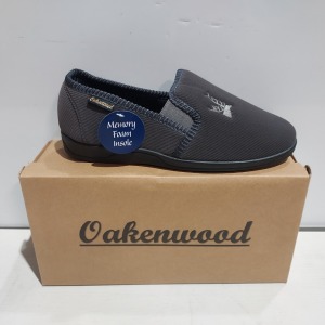 50 X BRAND NEW OAKENWOOD FREDDY GREY SLIPPERS -