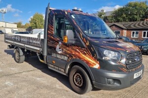 WHITE FORD TRANSIT 350, ENGINE SIZE: 1995CC, FIRST REGISTERED: 23/04/2018, REG NO: YC18 WOU, MILEAGE: 59,328, 1 KEY, NO V5, MOT UNTIL 28/05/2025, FITTED WITH VISION REAR VIEW CAMERA