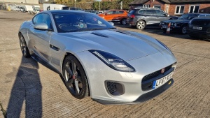 SILVER JAGUAR F-TYPE V6 400 SPORT AUTO, REG NO: LF67 RZO, ENGINE SIZE: 2995CC, FIRST REGISTERED: 26/09/2017, NO V5, 2 KEYS, MOT UNTIL 26/09/2025, MILEAGE: 18,703, CLIMATE CONTROL, CRUISE CONTROL, LEATHER SEATS, HEATED STEERING WHEEL, SAT NAV, AUTOMATIC, G