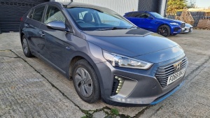 GREY HYUNDAI IONIQ PREMIUM HEV S-A HYBRIC ELECTRIC, REG NO: FD68 BHJ, ENGINE SIZE: 1580CC, FIRST REGISTERED: 30/11/2018, WITH V5, 2 KEYS, MOT UNTIL 29/11/2024, MILEAGE: 80,025, CLIMATE CONTROL, CRUISE CONTROL, AUTOMATIC, HEATED FRONT SEATS, HEATED STEERI