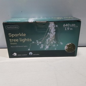 48 X BRAND NEW LUMINEO SPARKLE TREE LIGHTS 640 LED - 1.9M LENGTH