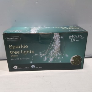 48 X BRAND NEW LUMINEO SPARKLE TREE LIGHTS 640 LED - 1.9M LENGTH