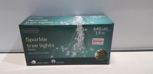 36 X BRAND NEW LUMINEO SPARKLE TREE LIGHTS 640 LED - 1.9M LENGTH