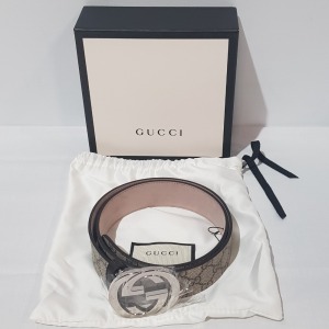 1 X BELT, GUCCI BRANDED IN BOX (P)