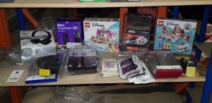 20 + BRAND NEW BOXED TECHNOLOGY LOT TO INCLUDE 7 X IPHONE 5 PHONE CASES, 2 X LEGO DISNEY SET, 1 X PS4 CALL OF DUTY BLACK OPS 111, INTEMPO BLUETOOTH HEADPHONES ETC (P)