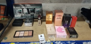 12 PIECE BRAND NEW MIXED LOT TO CONTAIN PACO RABANNE 1 MILLION EDT 100ML, HUGO BOSS EDP 100ML, GIORGIO ARMANI SI PASSIONE EDP 30ML, HUGO BOSS THE SCENT EDP 100ML, LOREAL PARIS INFAILLIBLE FOUNDATION 15 PORCELAIN, REVOLUTION MAKEUP REVOLUTION RELOADED LUST