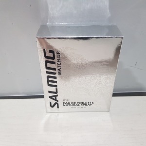 108 X BRAND NEW BOXED FACTORY SEALED SALMING MATCH UP SILVER EDT 100ML IN 2 BOXES