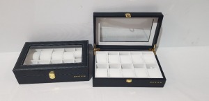 60 X BRAND NEW HOWICK 10 SLOT WATCH BOX IN 10 BOXES