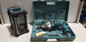 1 MAKITA TOOL BOX AND 1 MAKITA DAB RADIO (P)