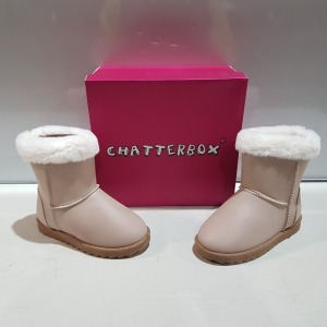 60 X BRAND NEW BOXED GIRLS GRACE A7868 BEIGE BOOTS IN VARIOUS SIZES