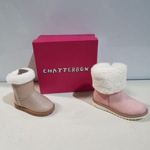 56 X BRAND NEW BOXED GIRLS BEIGE AND PINK BOOTS IN STYLE GRACE A7868 AND ALICE A7865 IN VARIOUS SIZES