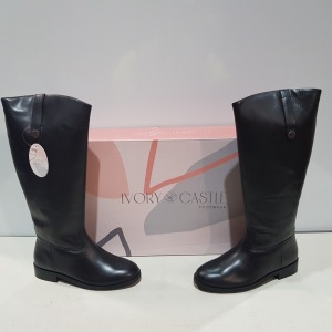 16 X BRAND NEW BOXED IVORY CASTLE ALL ABOUT STYLE KNEE HIGH BOOTS IN STYLE 'RIVER A7884' IN SIZE 4 - IN 2 LARGE BOXES