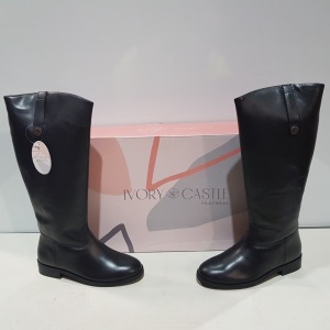 16 X BRAND NEW BOXED IVORY CASTLE ALL ABOUT STYLE KNEE HIGH BOOTS IN STYLE 'RIVER A7884' IN SIZE 4 - IN 2 LARGE BOXES