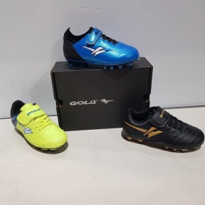 60 X BRAND NEW BOXED BOYS FOOTBALL BOOTS IN VARIOUS COLOURS IN SIZE 10