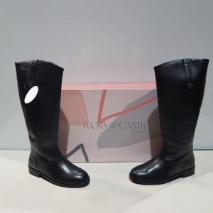 24 X BRAND NEW BOXED IVORY CASTLE ALL ABOUT STYLE KNEE HIGH BOOTS IN STYLE 'RIVER A7884' IN SIZE 5 - IN 3 LARGE BOXES