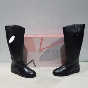 16 X BRAND NEW BOXED IVORY CASTLE ALL ABOUT STYLE KNEE HIGH BOOTS IN STYLE 'RIVER A7884' IN SIZE 6 - IN 2 LARGE BOXES