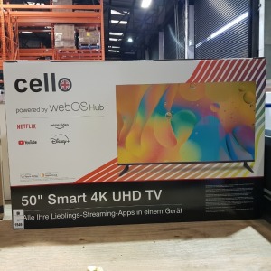 1 X CELLO 50 INCH SMART 4K UHD TV (A- GRADE)