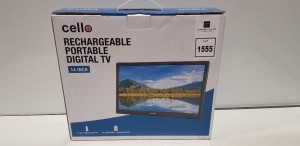 1 X CELLO 14 INCH DIGITAL TV PORTABLE RECHARGEABLE (B- GRADE)