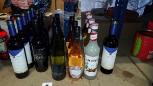 20 X BRAND NEW MIXED DRINKS LOT CONTAINING MARQUES GRINON GRIANZA 2020 13.5%VOL SIZE 750ML , PARA DOS MALBEC 13%VOL SIZE 750ML , 2020 SOUTHERN LIGHTS SAUVIGNON BLANC 12%VOL SIZE 75CL , WESTERN CAPE'S ROOS ESTATE SUVIGNON BLANC 12.5%VOL SIZE 750ML , MONIN 