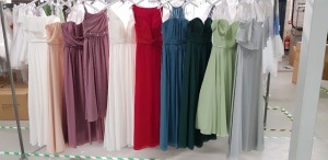 10 X PIECE BRAND NEW MIXED DRESS LOT TO INCLUDE WHITE CHIFFON DRESS £108 - NUDE CHIFFON DRESS £103 - RED CHIFFON DRESS £77 - PLATINUM CHIFFON DRESS £113 ETC ALL IN VARIOUS SIZES *** NOTE: ASSETS LOCATED IN BLACKBURN - COLLECT IN PERSON ONLY - BOOK SEPARAT