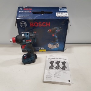 1 X BOSCH PROFESSIONAL CORDLESS IMPACT DRIVER / WRENCH ( GDX - 18V-200C ) - NO BATTERY ( BOX SLIGHTLY DAMAGED)