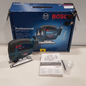 1 X BOSCH PROFESSIONAL CORDLESS JIGSAW ( GST 18V-LI B ) - NO BATTERY ( BOX DAMAGED )