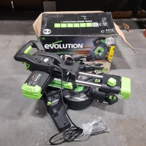 1 X EVOLUTION 210 MM SLIDING MITRE SAW - 1200 W - 210 MM BLADE INCLUDED ( F210 SMS )