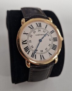 CARTIER RONDE SOLO 18K ROSE GOLD STRAP WATCH 132092MY.2889 NO BOX OR PAPERS *** NOTE: RELISTED FROM PREVIOUS SALE ON BEHALF OF DEFAULTER ***