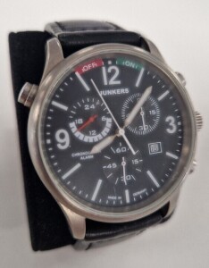 PRE-OWNED JUNKERS CHRONOGRAPH STRAP WATCH NO BOX OR PAPERS *** NOTE: RELISTED FROM PREVIOUS SALE ON BEHALF OF DEFAULTER ***