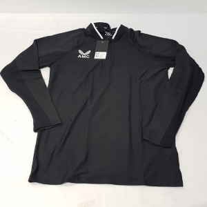 20 X BRAND NEW CASTORE LONG SLEEVE POLO TOP IN BLACK / WHITE ALL IN SIZE XS